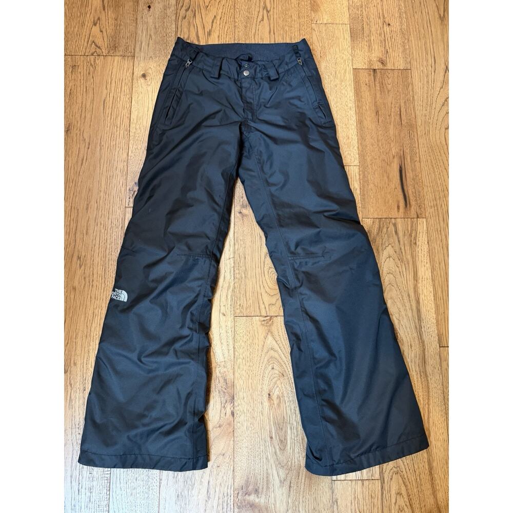 The North Face HyVent Snow Pants Women Medium Black Ski Snowboard Zip Waterproof